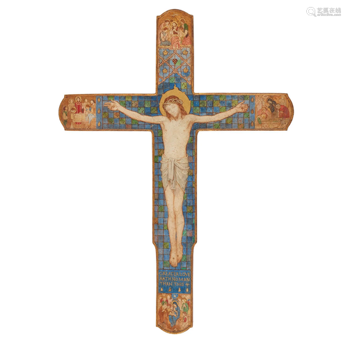 MINNIE DIBDIN SPOONER (1867-1949) ARTS & CRAFTS CRUCIFIX...