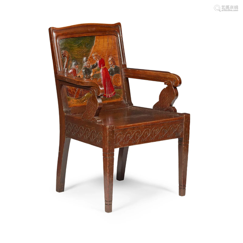 SCANDINAVIAN ARTS & CRAFTS ARMCHAIR, CIRCA 1900