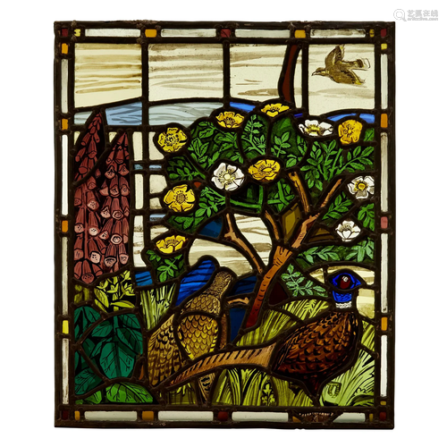 Â§ EDWARD RAYMOND PAYNE (1906 - 1991) STAINED GLASS PANEL, C...