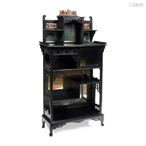 ENGLISH AESTHETIC MOVEMENT SIDE CABINET, CIRCA 1880