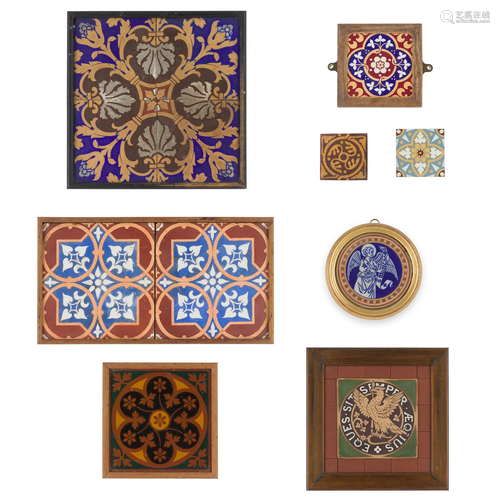 A. W. N. PUGIN (1812-1852) EIGHT TILES, CIRCA 1860