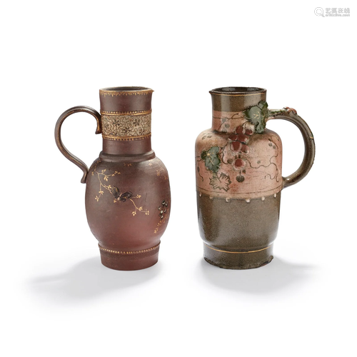 ERNEST CHAPLET (1835-1909) FOR HAVILAND & CIE. TWO JUGS,...