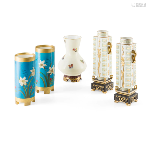 CHRISTOPHER DRESSER (1834-1904) FOR MINTON & CO. PAIR OF...