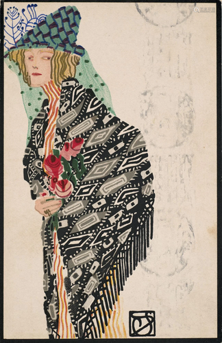 Singer- Schinnerl, Susi Original Postkarte der Wiener Werkst...