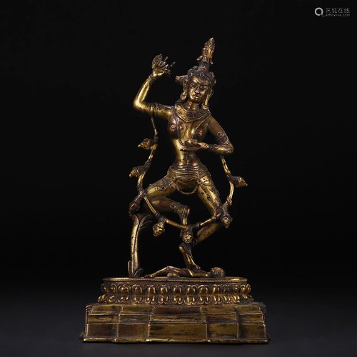 A Tibetan Bronze-gilt Figure of Vajrayogini