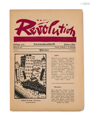 Revolution. Zweiwochenschrift. Hg. Hans Leybold. Nr. 1 (von ...