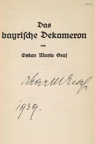 Graf, Oskar Maria Das bayrische Dekameron. Mit Illustratione...