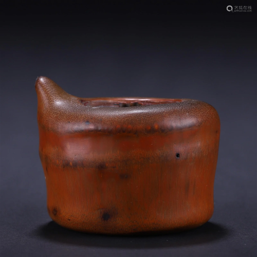 A Chinese Bamboo Water-pot Qing Dyn.