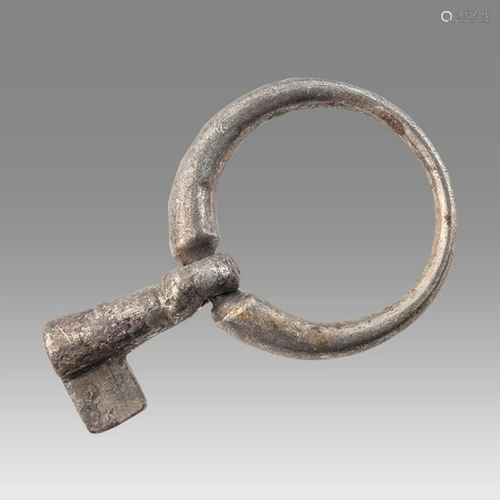 Ancient Roman Silver Key Ring c.2nd-4th century AD.