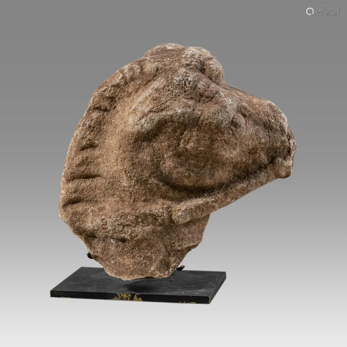 Ancient Roman Marble Horse Head Fragment Ca. 1st-2nd century...