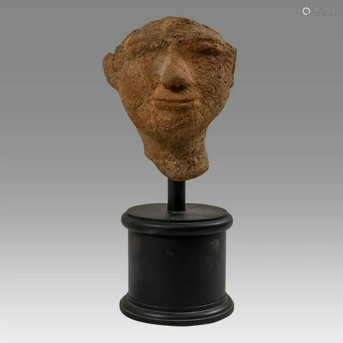 Ancient Holy Land Cannanite Pottery Head c.1000 BC.