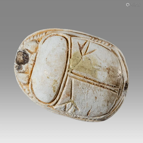 Ancient Egyptian Steatite stone Scarab c.1500-1100 BCE.