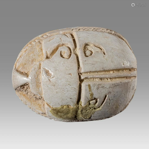 Ancient Egyptian Steatite stone Scarab c.1500-1100 BCE.