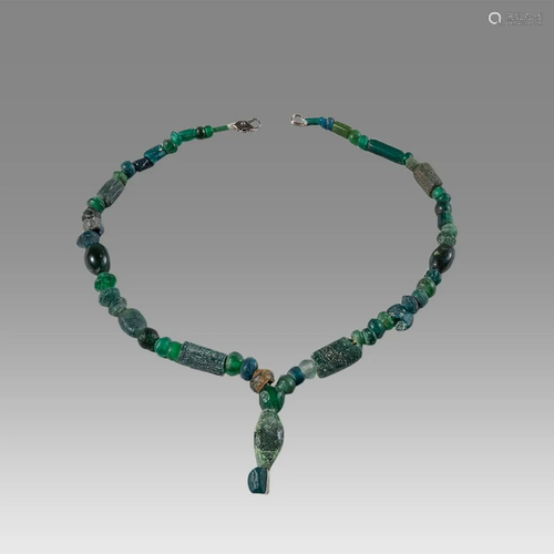 Ancient Roman Glass Bead Necklace c.200-300 AD.