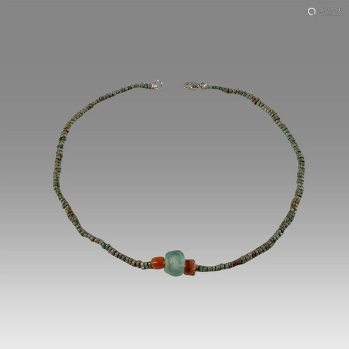 Ancient Roman Glass Bead Necklace c.200-300 AD.