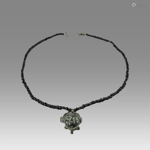 Ancient Roman Glass Bead Necklace c.200-300 AD.