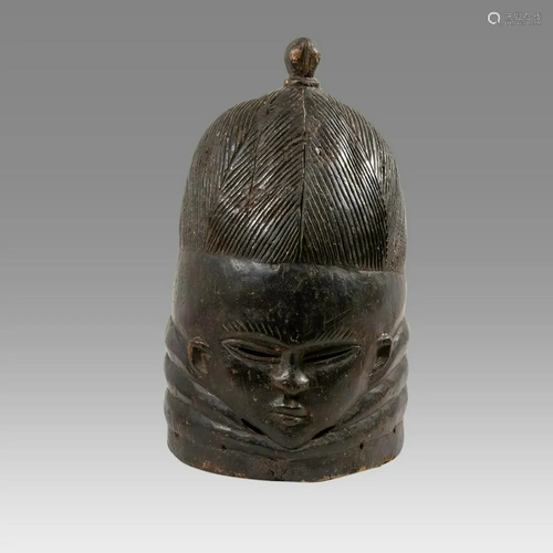 Africa, Mende Bundu Helmet Mask, Sierra Leone, from the Sant...