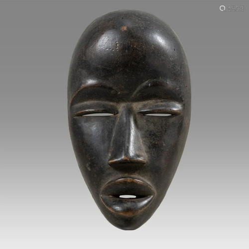 African Ivory Coast Dan Wooden Mask.