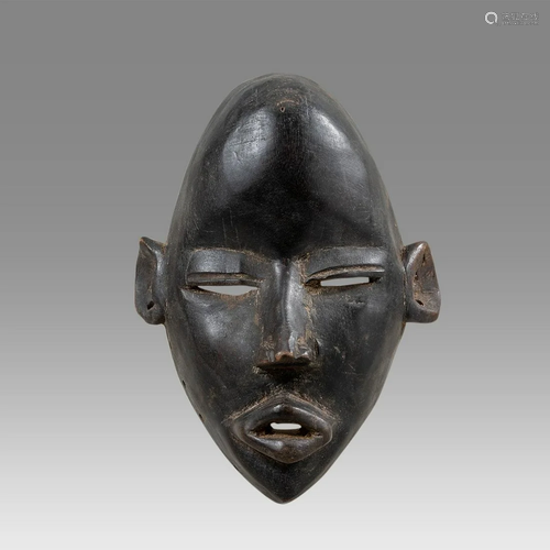 African Ivory Coast Dan Wooden Mask.