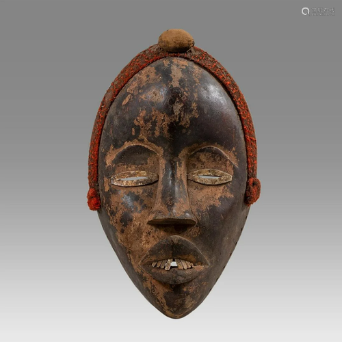 African Ivory Coast Dan Wooden Mask.