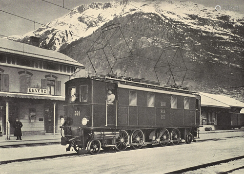 Rhätische Bahn. Der elektrische Betrieb auf den Linien des E...