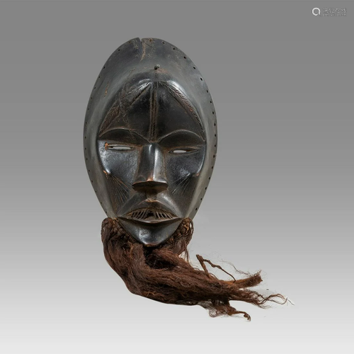 African Ivory Coast Dan Wooden Mask.