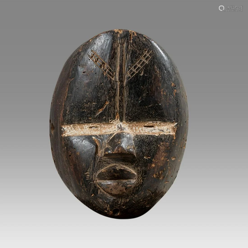 African Ivory Coast Dan Wooden Mask.