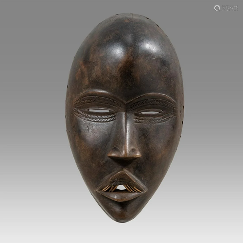 African Ivory Coast Dan Wooden Mask.