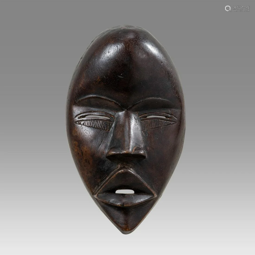 African Ivory Coast Dan Wooden Mask.