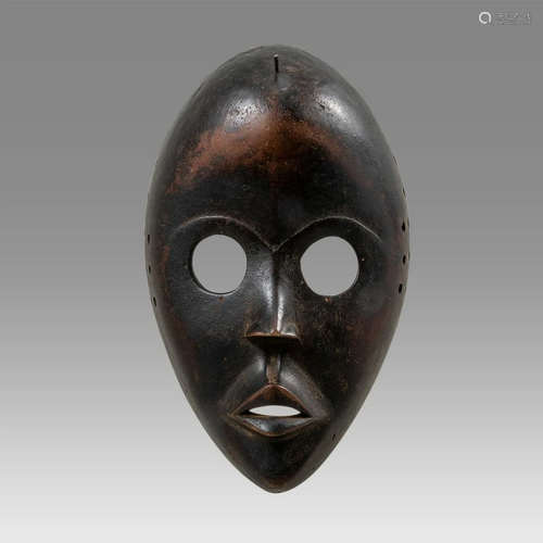 African Ivory Coast Dan Wooden Mask.