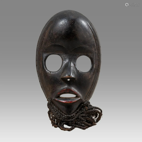 African Ivory Coast Dan Wooden Mask.