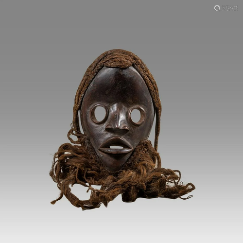 African Ivory Coast Dan Wooden Mask.