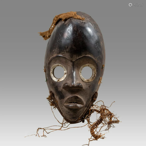 African Ivory Coast Dan Wooden Mask.