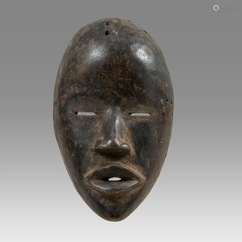 African Ivory Coast Dan Wooden Mask.