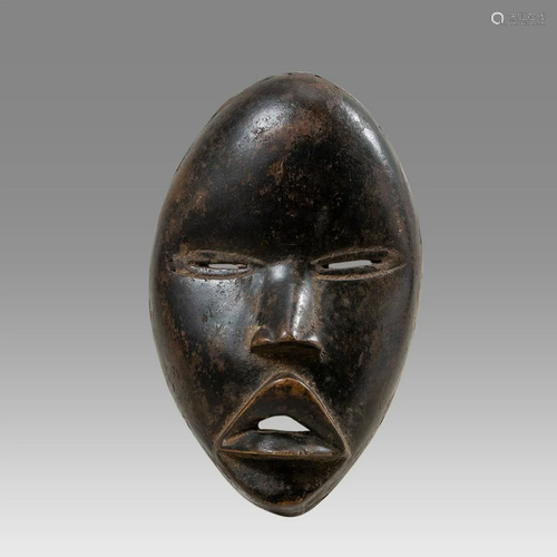 African Ivory Coast Dan Wooden Mask.