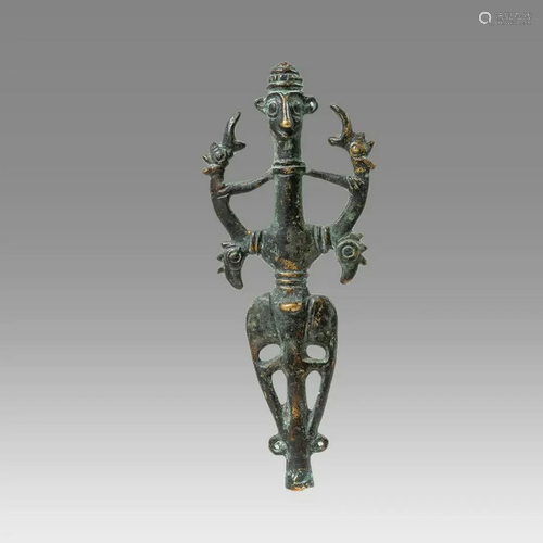 Luristan Style Bronze Finial.