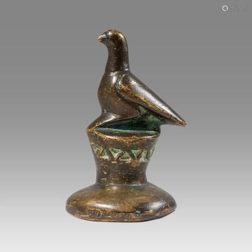 India, Mughal period Copper Bird Seal with Calligraphy.