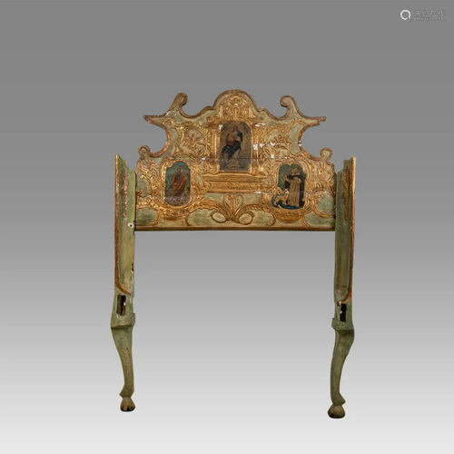 18th/19th century Italian Bed with Saints.