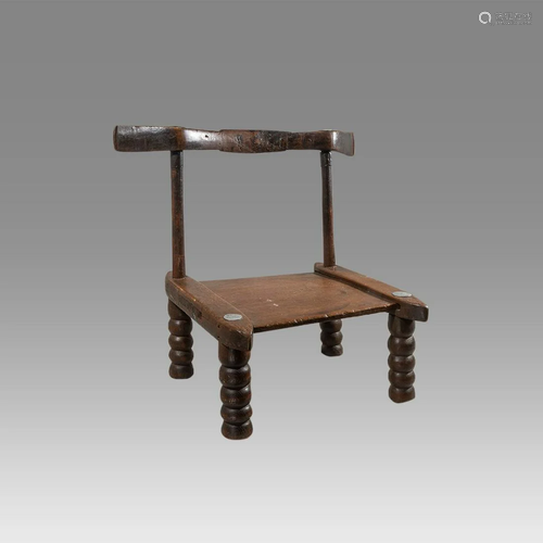 Antique African Wood Child Stool.