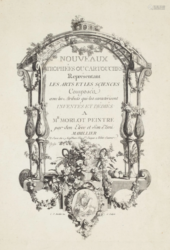 Marillier, Clément-Pierre Nouveaux trophées ou cartouches re...