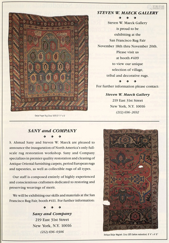 Oriental Rug Review. Seven Volumes in Five in Folio and 4 Vo...