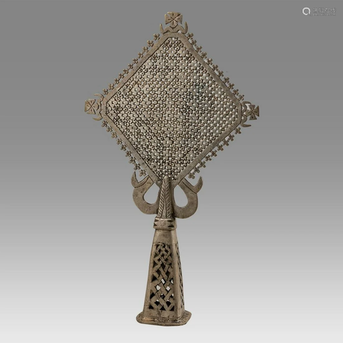 Coptic Processional Cross Ethiopian c.20th century.