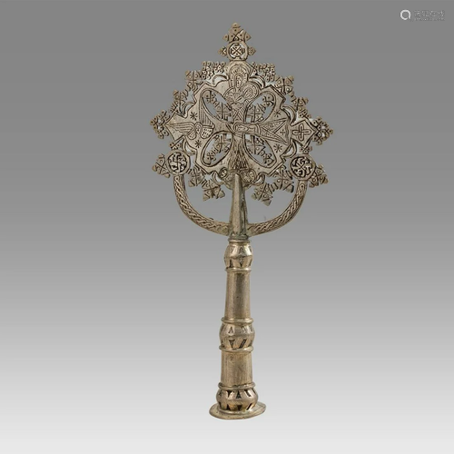 Coptic Processional Cross Ethiopian c.20th century.