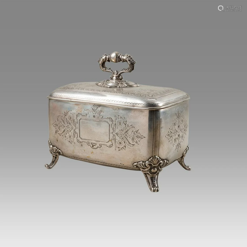 European, Judaica Silver Etrog Box.