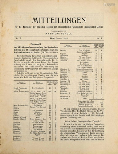 Scholl (Hg.), Mathilde Mitteilungen für die Mitglieder der D...