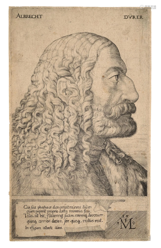 Lorck, Melchior Albrecht Dürer, Bildnis im Profil. Um 1550. ...