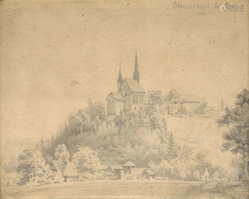 Strassengel bei Graz. 1888. Bleistiftzeichnung auf Papier. S...