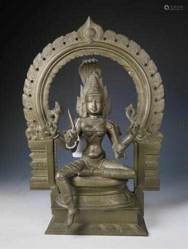 Indian Four Armed Seated Deity