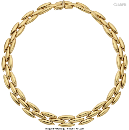 55007: Cartier Gold Necklace Metal: 18k gold Marked: