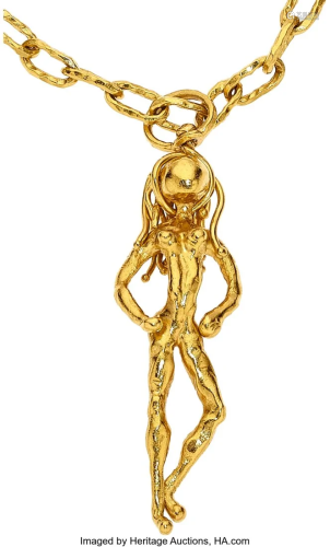 55012: Jean Mahie Gold Pendant-Necklace Metal: 22k go